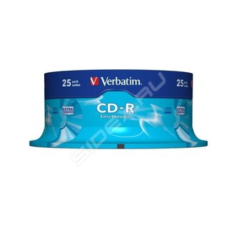  Диск CD-R Verbatim 700Mb 52x DataLife Cake Box (25шт) 43432 