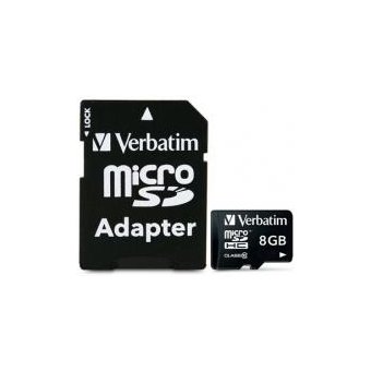  Карта памяти Verbatim microSDHC 8GB Class10 UHS-1 + adapter (44081) 