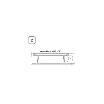  Панель RAVAK Perseus Pro-100 XA83A001010 Set, с креплением, белая 