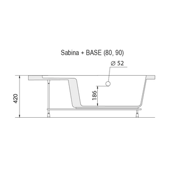  Панель для поддона RAVAK Sabina 90 A917001020 