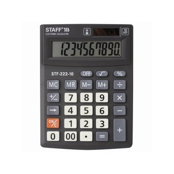  Калькулятор настольный STAFF Plus STF-222 10 разрядов 