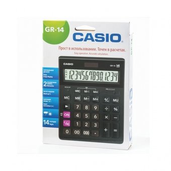  Калькулятор настольный CASIO GR-12-W черный 