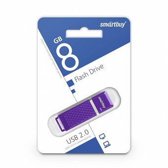  Флешка SmartBuy 8Gb Quartz series Violet 