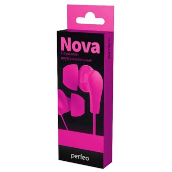  Наушники внутриканальные Perfeo Nova розовые 