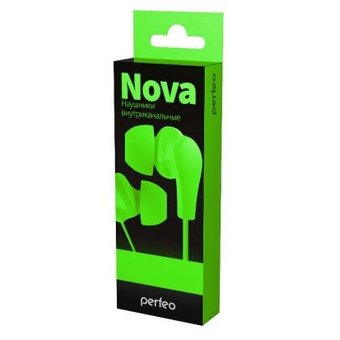  Наушники внутриканальные Perfeo Nova зеленые 