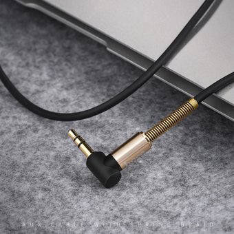  Аудио-кабель HOCO UPA02 Spring с микрофоном 1м (чёрный) 