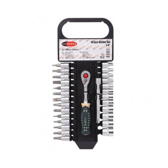  Набор торцевых головок и бит RockForce RF-027-5MSA (11866) 1/4 DR 6-гранных 27 предметов 