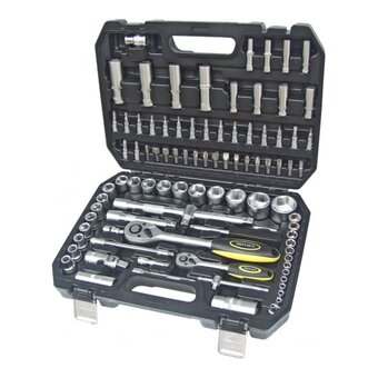  Набор торцевых головок Эврика ER-80094 1/4" 1/2"DR 6-гранный 94 предмета 