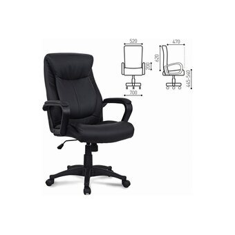  Кресло офисное BRABIX Enter EX-511 530859 экокожа, черное 