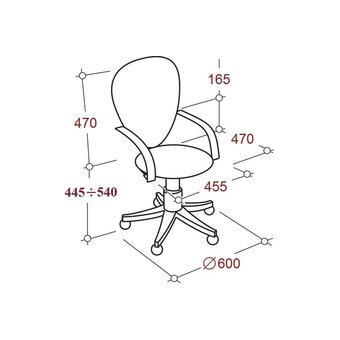  Кресло EasyChair VTE Chair-304 TC Net 498865 ткань черн/сетка серая, пластик 