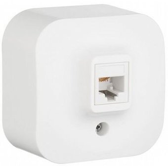  Розетка телефонная Legrand Quteo (782214) откр. белый 