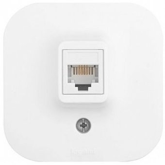  Розетка телефонная Legrand Quteo (782214) откр. белый 