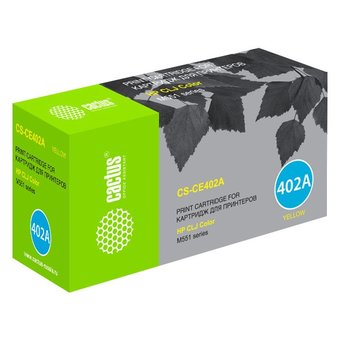  Картридж Cactus CS-CE402A для HP CLJ Color M551 series,желтый 6000 стр 