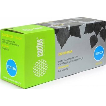  Картридж Cactus CS-CE412A для HPCLJ Pro 300 Color M351 /Pro 400 Color M451 желтый 2 600 стр. 