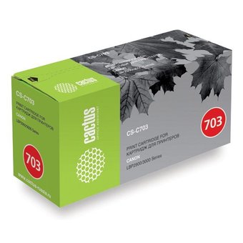  Тонер Картридж Cactus CS-C703 черный для Canon LBP2900 LBP3000 (2000стр.) 