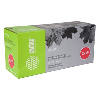  Картридж Cactus CS-C719 для принтеров Canon i-SENSYS MF5840/ MF5880; LBP6300/ 6650, черный, 2100стр. 