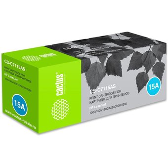  Тонер Картридж Cactus CS-C7115AS черный для для принтеров HP LaserJet 1000/ 1005/ 1200 (2500стр.) 