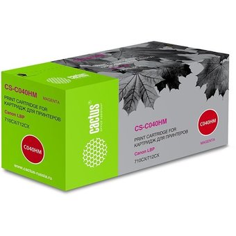  Тонер Картридж Cactus CS-C040HM пурпурный (10000стр.) для Canon LBP 710CX I-SENSYS/712CX I-SENSYS 