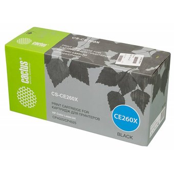  Тонер Картридж Cactus CS-CE260X черный для HP LJ CP4025/CP4525/CM4540 (17000стр.) 