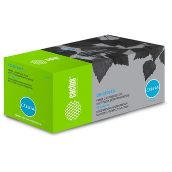  Тонер Картридж Cactus CS-CF361A голубой для HP CLJ M552dn/M553dn/M553N/M553x (5000стр.) 