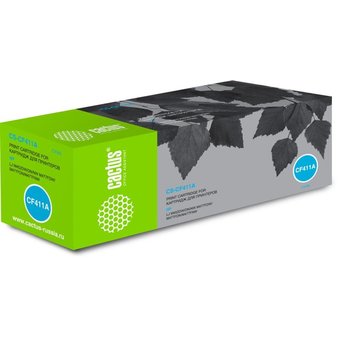  Тонер Картридж Cactus CS-CF411A голубой для HP LJ M452DW/DN/NW, M477FDW/M477FDN/M477FNW (2300стр.) 