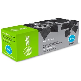  Тонер Картридж Cactus CS-CB540A черный для HP Color LaserJet CP1215/1515/CM1312 (2200стр.) 
