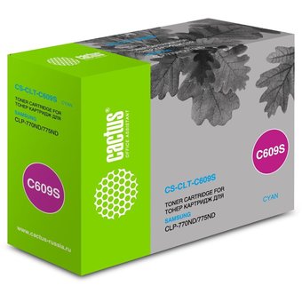  Тонер Картридж Cactus CS-CLT-C609S голубой для Samsung CLP 770/770ND/775/775ND (7000стр.) 
