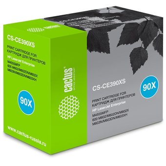  Тонер Картридж Cactus CS-CE390XS черный для HP LaserJet M4555MFP (24000стр.) 