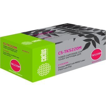  Тонер Картридж Cactus CS-TK5220M пурпурный (1200стр.) для Kyocera Ecosys M5521cdn/M5521cdw/P5021cdn/P5021cdw 
