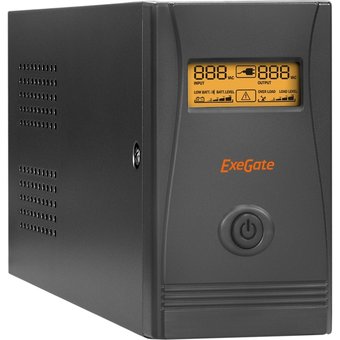  ИБП ExeGate EP285559RUS Power Smart ULB-600.LCD.AVR.C13.RJ.USB (600VA/360W, LCD, AVR, 4*IEC-C13, RJ45/11, USB, Black) 