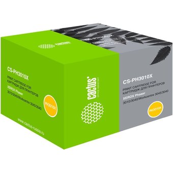  Тонер Картридж Cactus CS-PH3010X (106R02183) черный для Xerox Phaser 3010 WorkCentre 3045 (2300стр.) 