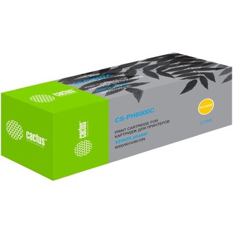  Тонер Картридж Cactus CS-PH6000C (106R01631) голубой для Xerox 6000/6010 (1000стр.) 