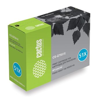  Тонер Картридж Cactus CS-Q7551XS черный для HP Laser Jet P3005/M3027/M3035 (13000стр.) 