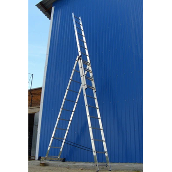  Лестница ALUMET HS3 6315 трехсекционная универсальная алюминиевая 