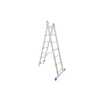  Лестница LadderBel LS207 алюминиевая двухсекционная 7 ступеней 
