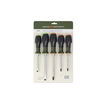  Набор усиленных отверток Дело Техники 748 050 с 3-х компонентными рукоятками 5 штук 