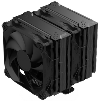  Кулер PentaWave Z06D Black LGA115X/1200/1700/20XX /AM4/AM5 (TDP 270W, 2*120mm PWM Fan, 6 тепловых трубок 6мм, медное основание, 600-1950RPM) 