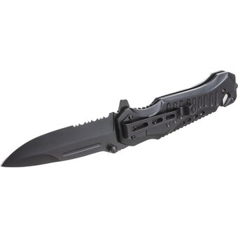  Нож складной Stinger SA-582DW, 90мм черный, рукоять сталь/алюминий камуфляж+черный 