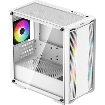  Корпус DeepCool CC360 WH ARGB (R-CC360-WHAPM3-G-1) (mATX, без БП, 2xUSB, с окном) 