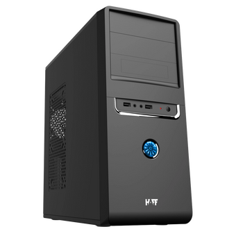  Корпус HAFF 2801-U3 500W Black/Silver (ATX, 2xUSB3.0) 