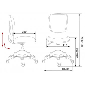 Кресло детское Бюрократ CH-204-F/Giraffe оранжевый жираф 