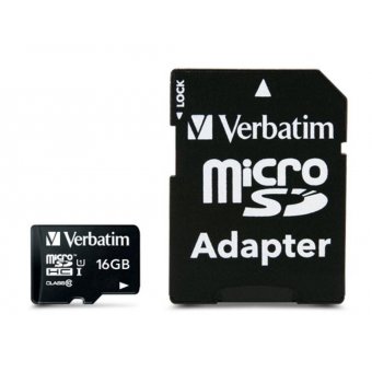  Карта памяти Verbatim microSDHC 16GB Class10 (44010) 