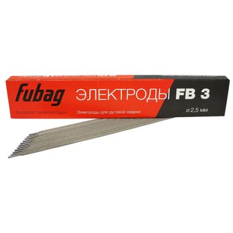  Электроды Fubag с рутиловым покрытием FB 3 D 2.5мм (0.9 кг) (38858) 
