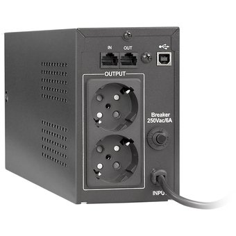  ИБП ExeGate EP285555RUS Power Back BNB-650.LED.AVR.EURO.RJ.USB (650VA/360W, LED, AVR,2 евророзетки, RJ45/11, USB, Black) 