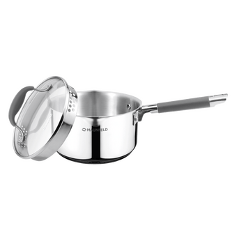  Ковш MAUNFELD Laura МSP16S08GR из нерж со стекл. крышкой, 16см, 1,6л 
