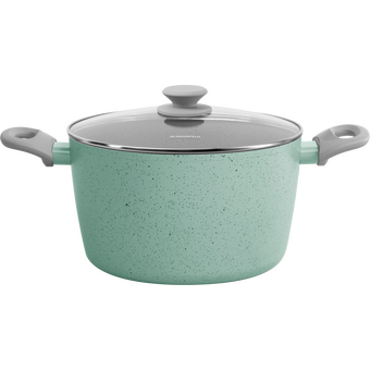  Кастрюля MAUNFELD Helga MCS57FA05FS из кованого алюминия со стекл. крышкой, 24см, 5,7л 