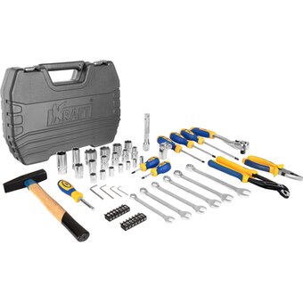  Набор инструмента KRAFT 1/2 Dr и 1/4 Dr 56 предметов KT 700303 