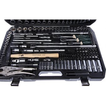  Набор инструмента RockForce RF-41802-5 1/2 1/4 3/8DR с 6-гранными головками 180 предметов 
