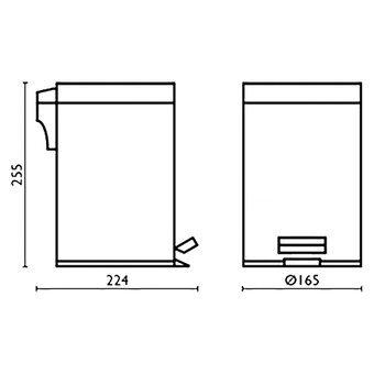  Мусорное ведро BAGNO GH 91573 Inox 3л 
