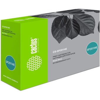  Тонер Картридж Cactus CS-SP201HE черный (2600стр.) для Ricoh SP 201/203/211/213 